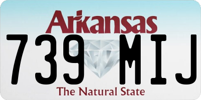 AR license plate 739MIJ