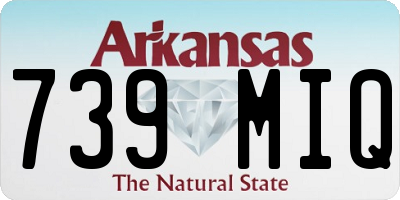 AR license plate 739MIQ