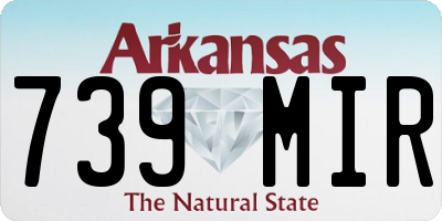 AR license plate 739MIR