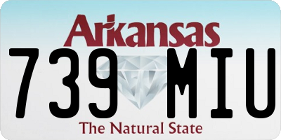 AR license plate 739MIU