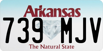 AR license plate 739MJV