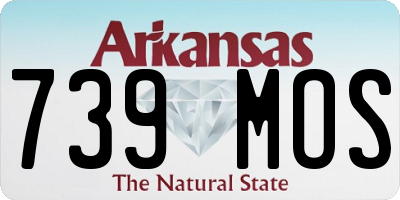 AR license plate 739MOS