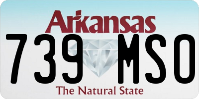 AR license plate 739MSO