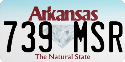AR license plate 739MSR