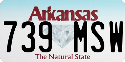 AR license plate 739MSW