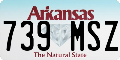 AR license plate 739MSZ