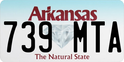 AR license plate 739MTA
