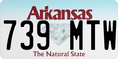 AR license plate 739MTW