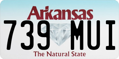 AR license plate 739MUI