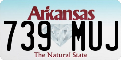 AR license plate 739MUJ