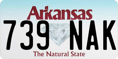 AR license plate 739NAK