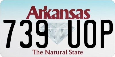 AR license plate 739UOP