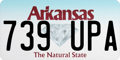 AR license plate 739UPA