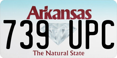 AR license plate 739UPC