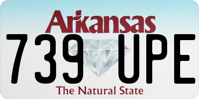 AR license plate 739UPE