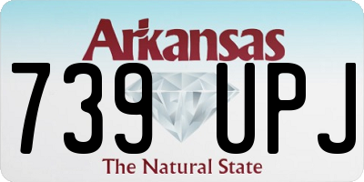AR license plate 739UPJ