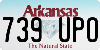 AR license plate 739UPO