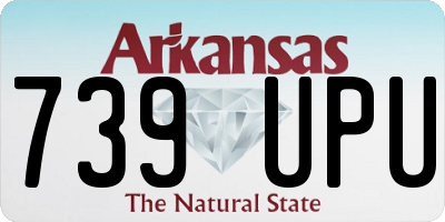 AR license plate 739UPU