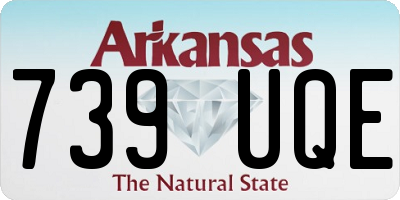 AR license plate 739UQE