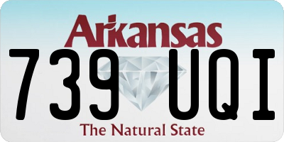 AR license plate 739UQI