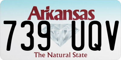 AR license plate 739UQV