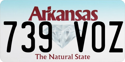 AR license plate 739VOZ
