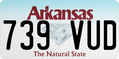 AR license plate 739VUD