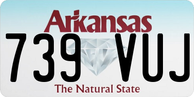 AR license plate 739VUJ