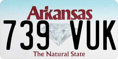 AR license plate 739VUK