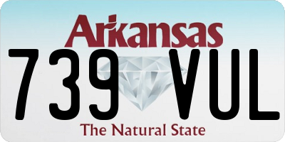 AR license plate 739VUL
