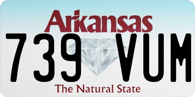 AR license plate 739VUM