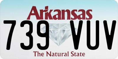 AR license plate 739VUV