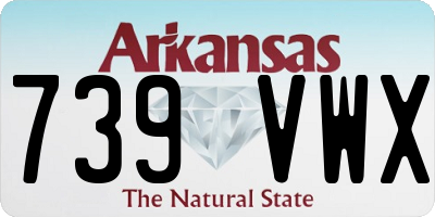 AR license plate 739VWX