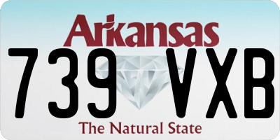 AR license plate 739VXB