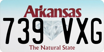 AR license plate 739VXG