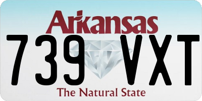AR license plate 739VXT