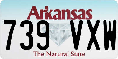AR license plate 739VXW