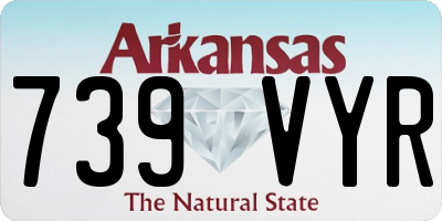 AR license plate 739VYR