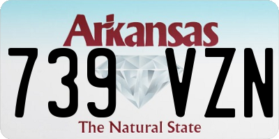 AR license plate 739VZN