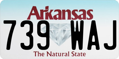 AR license plate 739WAJ