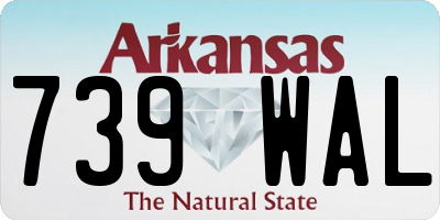 AR license plate 739WAL