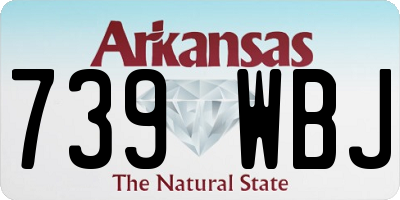 AR license plate 739WBJ
