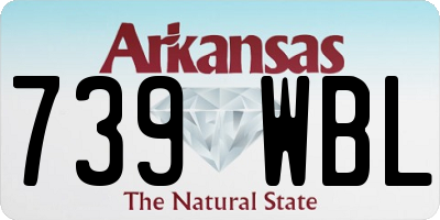 AR license plate 739WBL