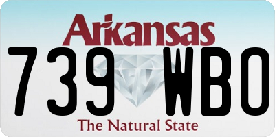 AR license plate 739WBO