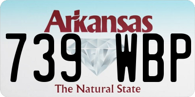 AR license plate 739WBP