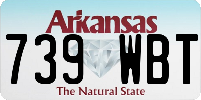 AR license plate 739WBT