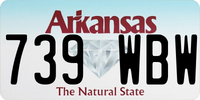 AR license plate 739WBW