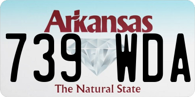AR license plate 739WDA