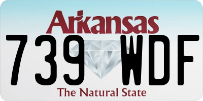 AR license plate 739WDF
