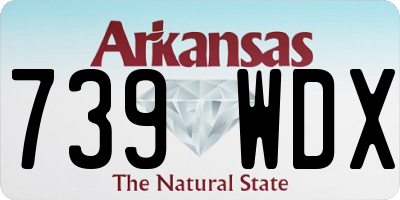 AR license plate 739WDX